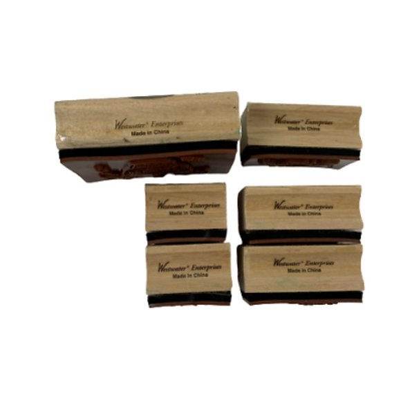 Rubber Stamps Lot of 6 Wedding Just Married Shower Wood Westwater Enterprises - Picture 6 of 10